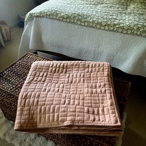 West Elm Cotton Cloud Jersey Blanket - Full/Queen, Terracotta - NWOT